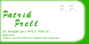 patrik prell business card